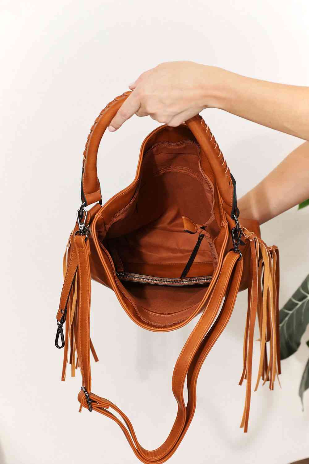 Leather Fringe Shoulder Bag