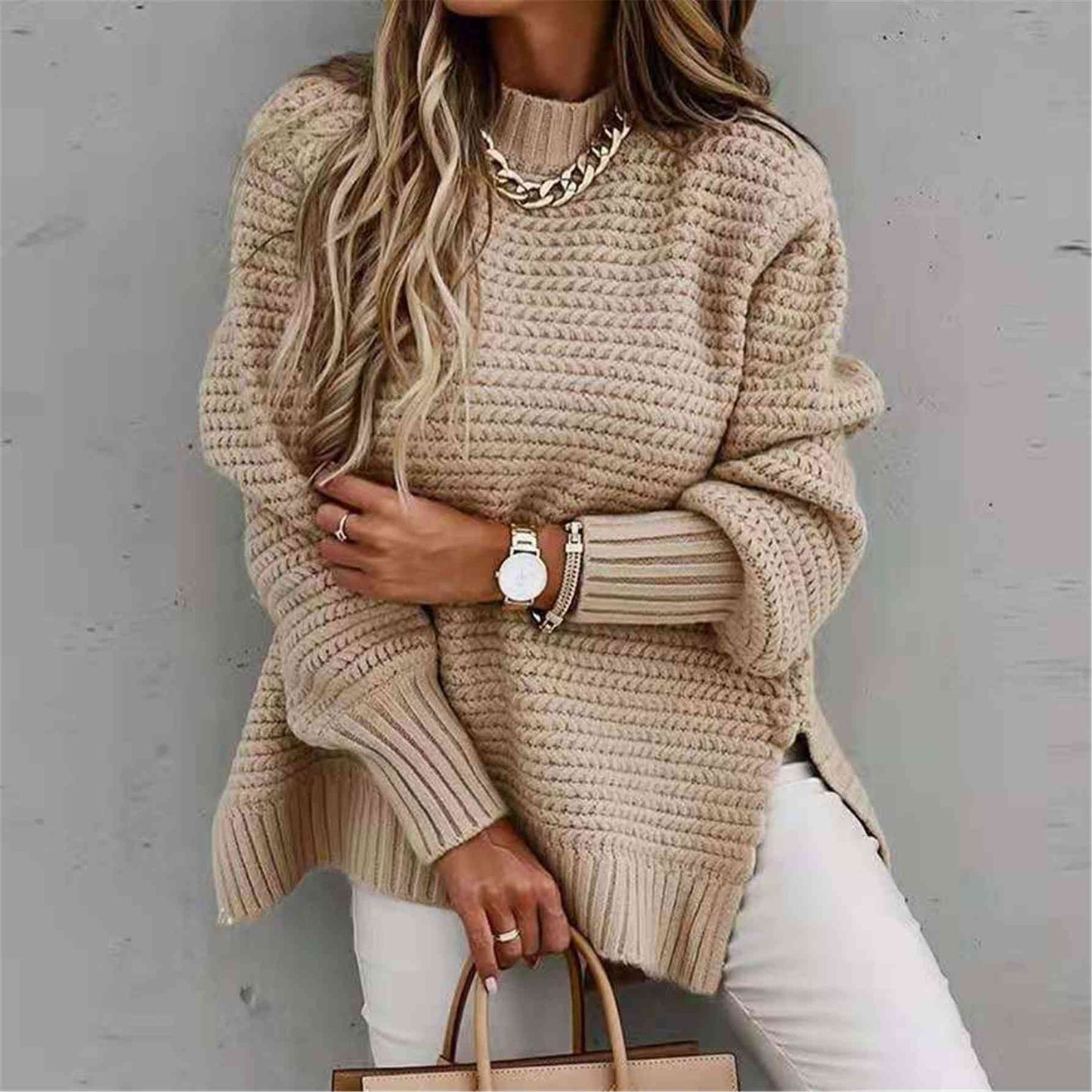 Oversized Crew Neck Sweater****