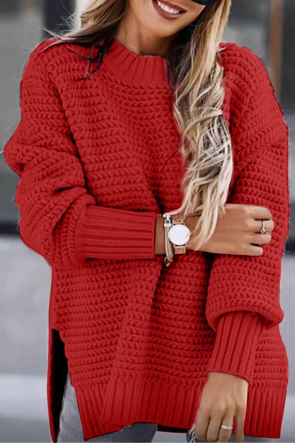 Oversized Crew Neck Sweater****