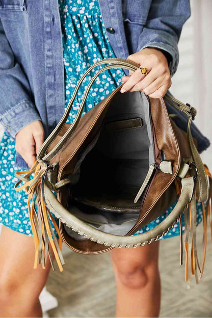 Leather Fringe Shoulder Bag