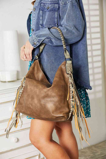 Leather Fringe Shoulder Bag