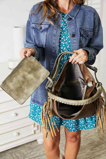 Leather Fringe Shoulder Bag