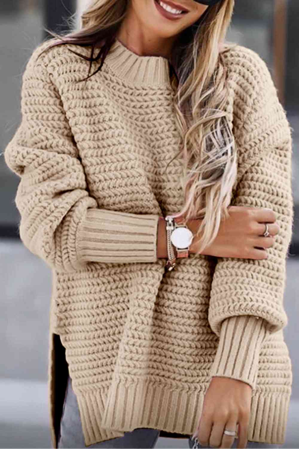 Oversized Crew Neck Sweater****