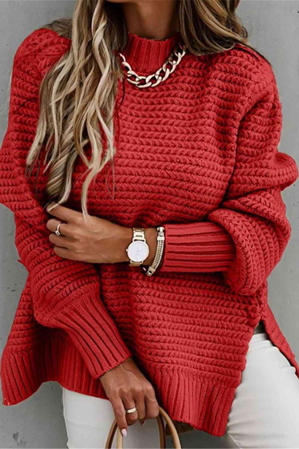 Oversized Crew Neck Sweater****