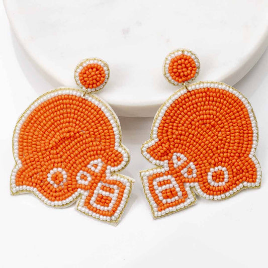 TN VOLS Football Helmet Beaded Earrings