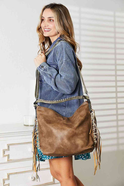 Leather Fringe Shoulder Bag