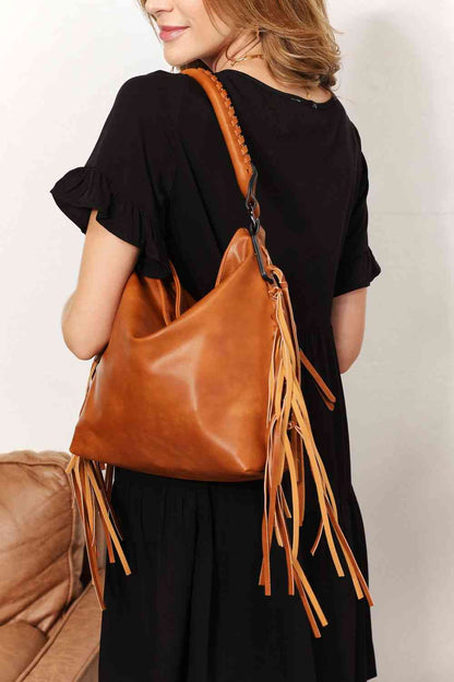 Leather Fringe Shoulder Bag